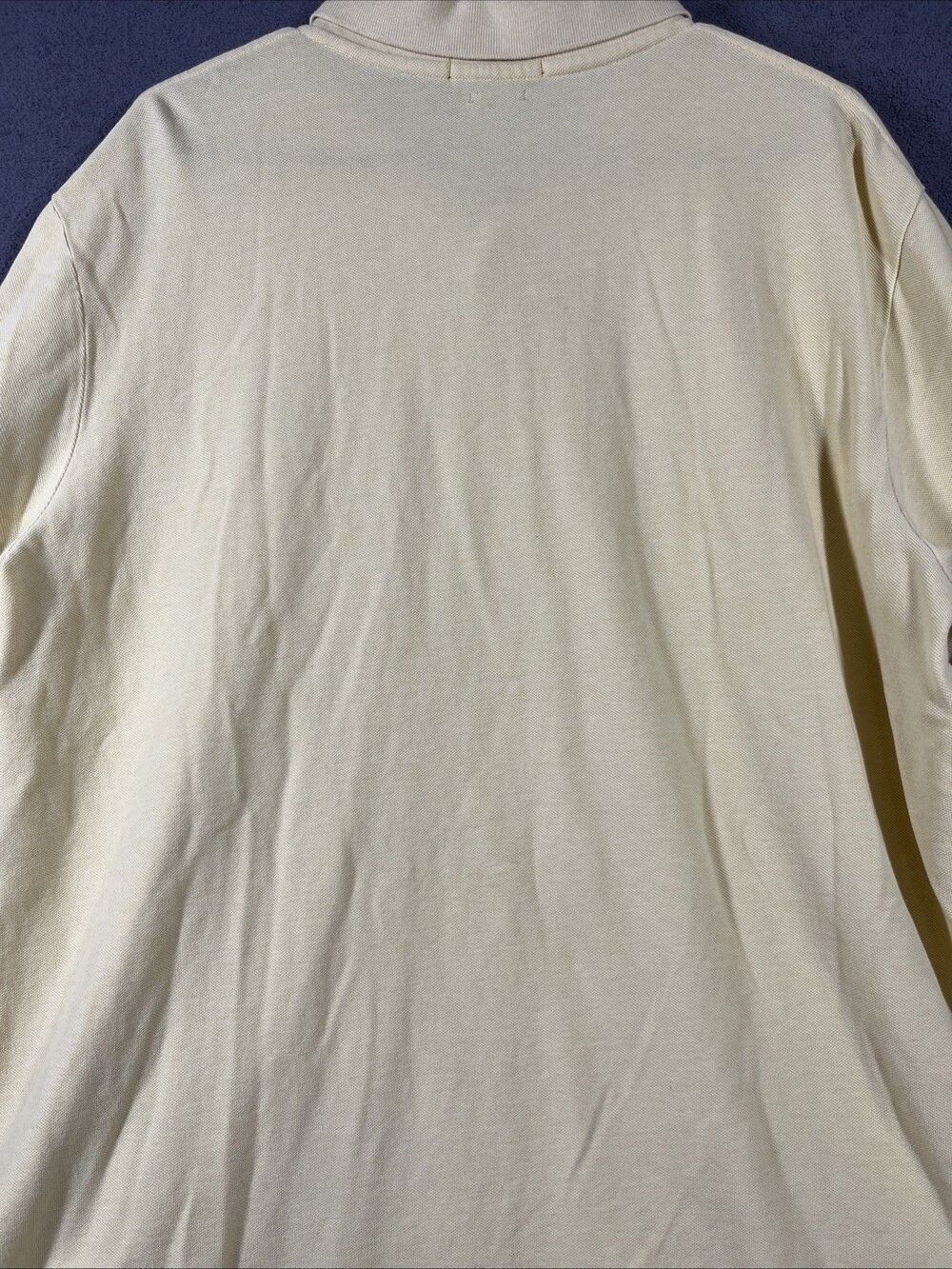 Polo Ralph Lauren Men's Golf Shirt XL Yellow Classic Fit Short Sleeve Textured - Picture 8 of 8